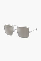 SILVER FRAME WITH LIGHT GREY MIRROR SILVER LENS 57