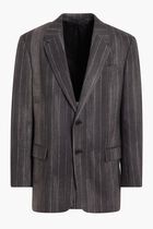 BLAZER JACKET WOOL PINSTRIPE OVERSIZED