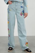 DRAWN FLOWERS AYAME WIDE JEANS DRAWN FLOWERS AYAME WIDE JEANS