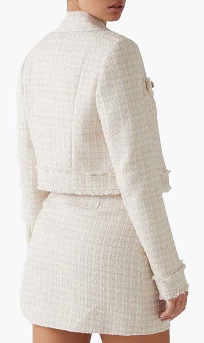 Daphnee Cropped Tweed Jacket