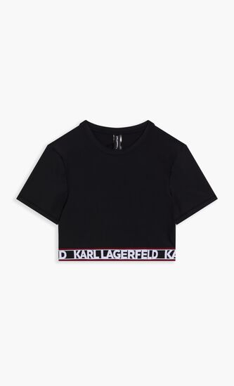 ELONGATED LOGO SWIM TOP