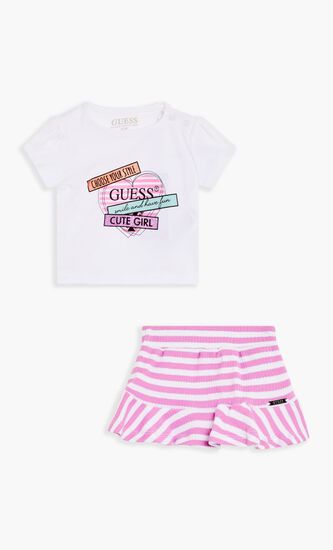 Organic Light Stretch Jersey And Skirt Set