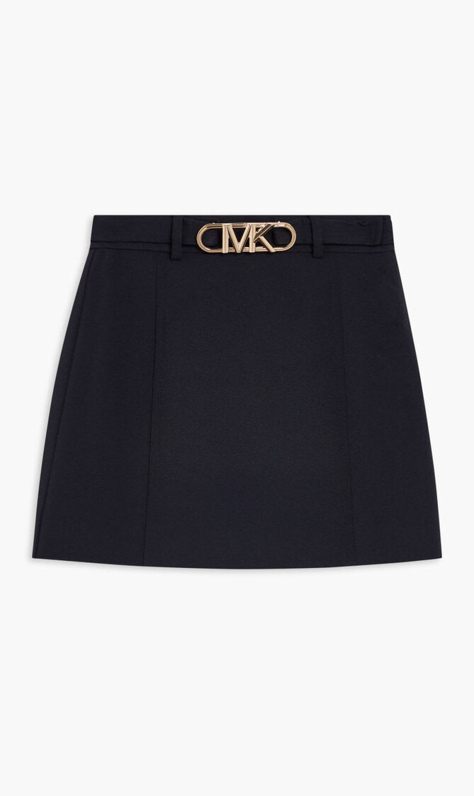 BELTED LOGO MINI SKIRT