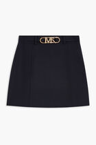 BELTED LOGO MINI SKIRT