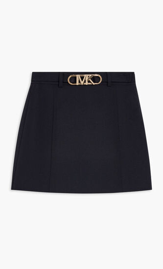 BELTED LOGO MINI SKIRT