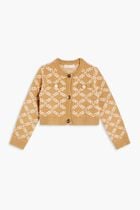 Monogram Pattern Knitted Cardigan