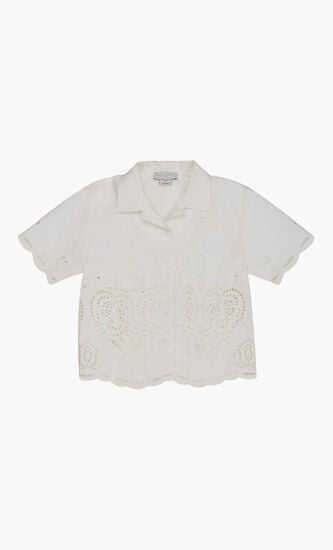 Broderie Anglaise Cotton Shirt