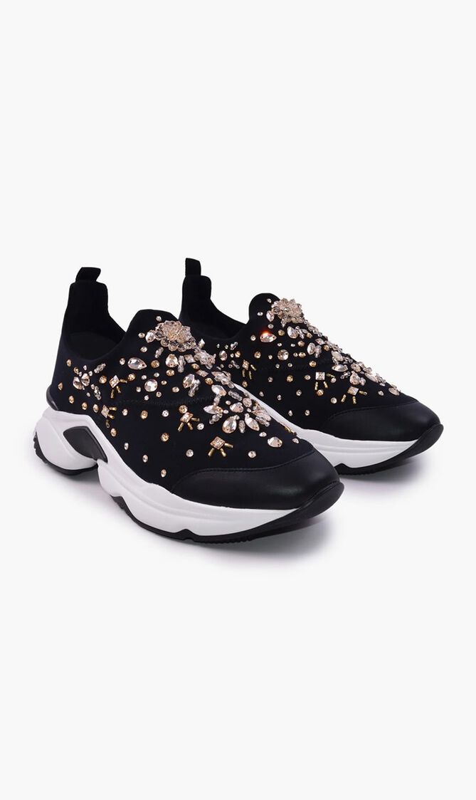 Fabric Crystal Sneakers