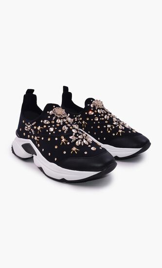 Fabric Crystal Sneakers