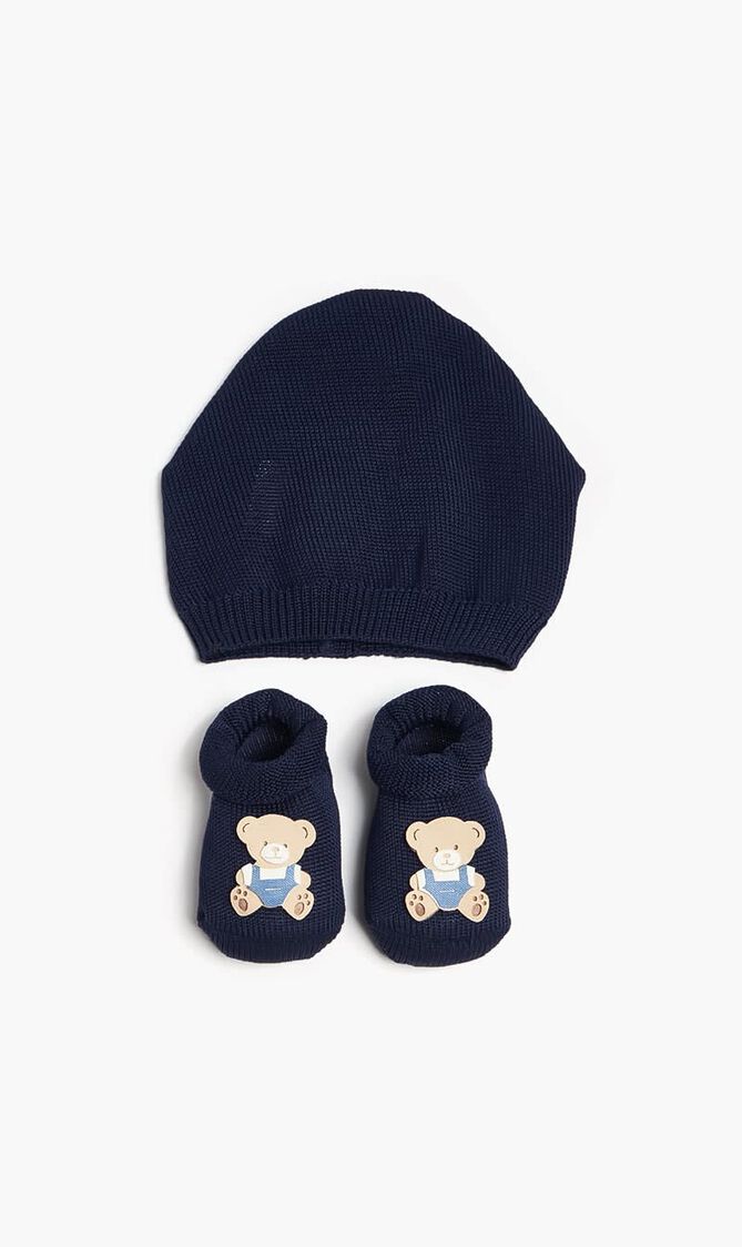 Bear Hat and Booties Set
