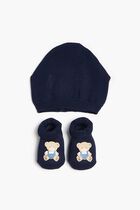 Bear Hat and Booties Set