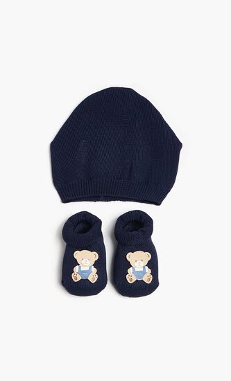 Bear Hat and Booties Set
