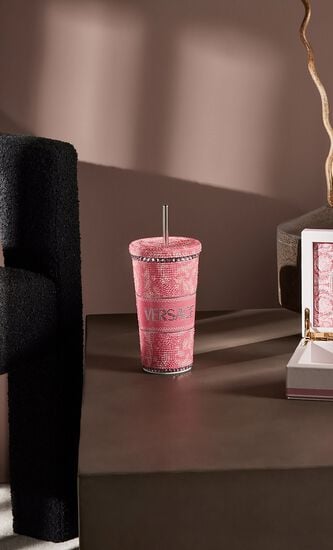Barocco Crystal Travel Cup Pink