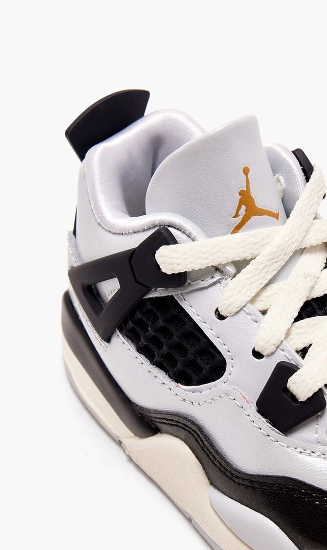 Jordan 4 Retro Platinum Gold Sneakers Jordan 4 Retro Platinum Gold Sneakers
