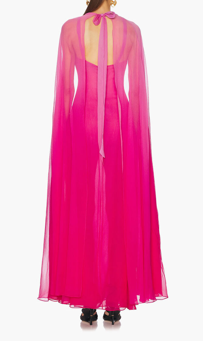 Keyhole Neckline Evening Dress