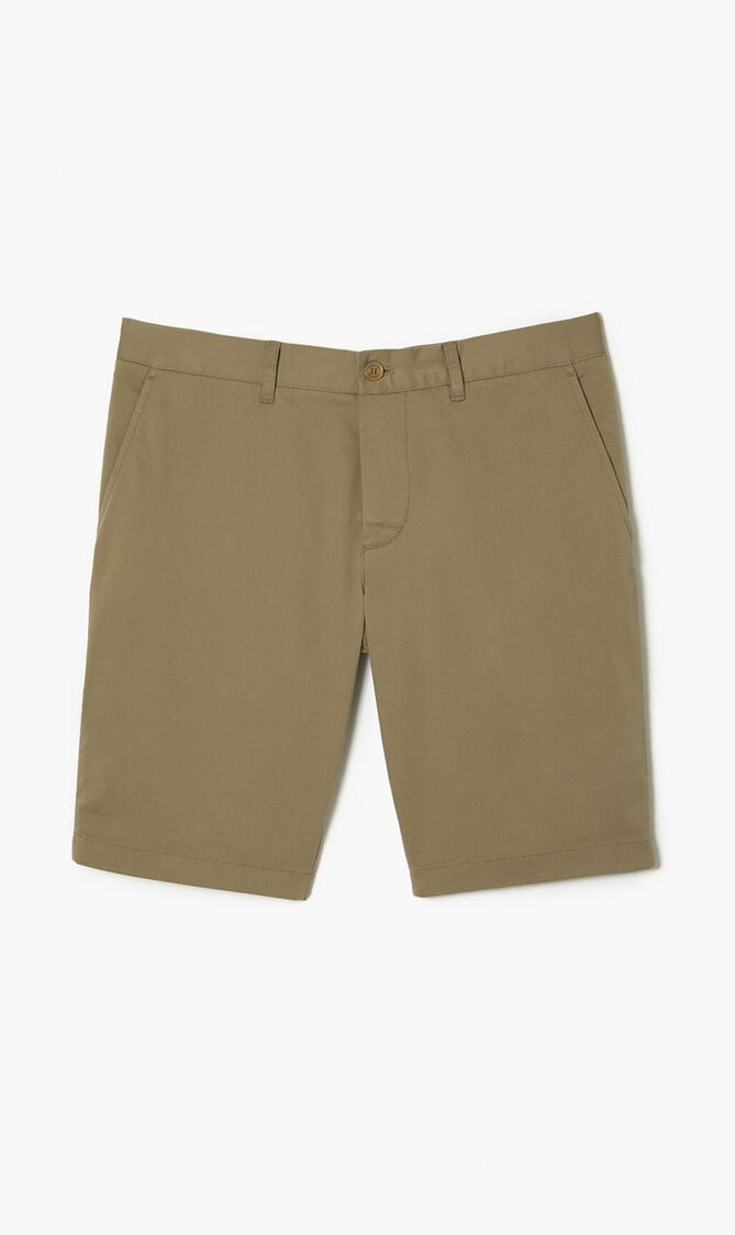 Slim Fit Stretch Cotton Bermuda Shorts