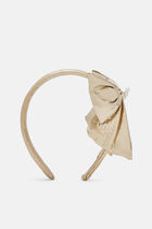 GOLD METALLIC BOW HEADBAND