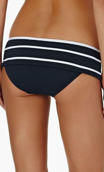 Castaway Stripe Skirted Hipster Bikini Bottom