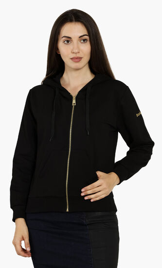 Cotton Zip-Up Hooded Sweatshirt