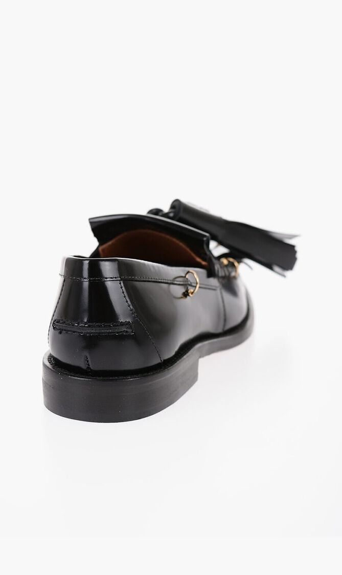 Brushed Leather Kiltie Loafers