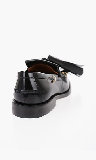Brushed Leather Kiltie Loafers