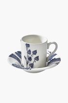 Garden Vine Espresso Cup & Saucer - Indigo