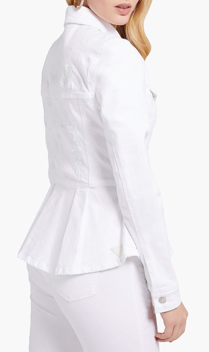 Embroidered Peplum Jacket