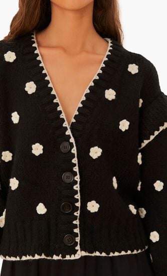 Flowers Knit Cardigan