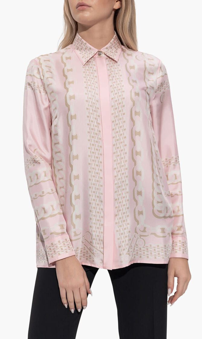 FORMAL SHIRT VERSACE TREASURE FOULARD ON SILK TWILL