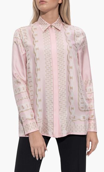 FORMAL SHIRT VERSACE TREASURE FOULARD ON SILK TWILL