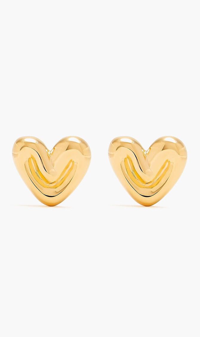 Puffy Heart Stud Earrings