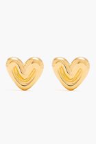 Puffy Heart Stud Earrings