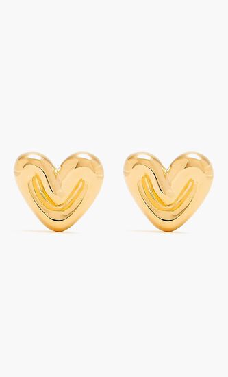 Puffy Heart Stud Earrings