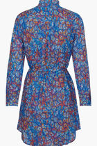 Carapaces Multicolored Cotton Voile Shirt Dress