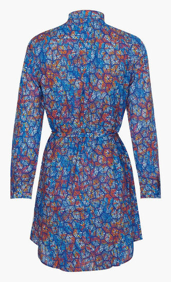 Carapaces Multicolored Cotton Voile Shirt Dress