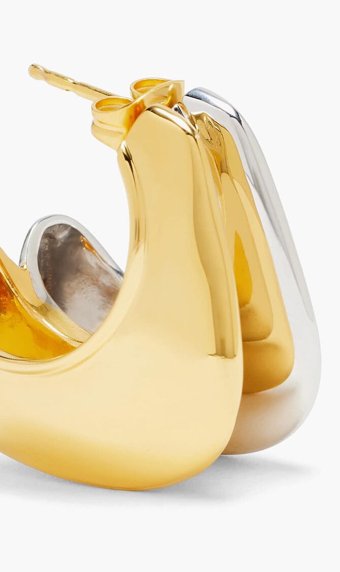 Hera Dome Double Ridge Hoop Earrings