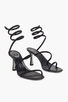 BLACK SATIN/JET STRASS