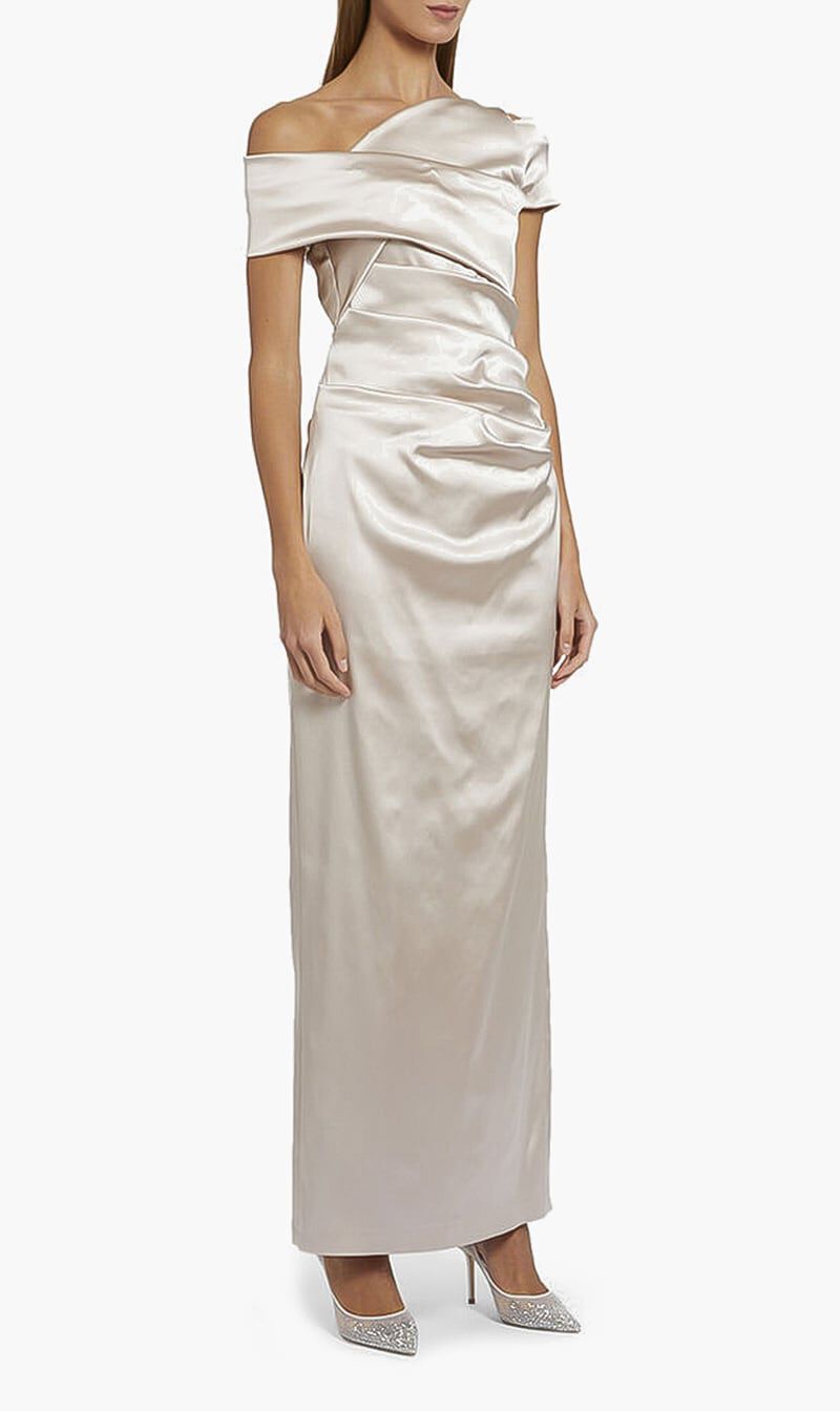 Talbot runhof stretch satin online dress