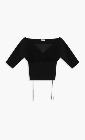 STRETCH WOOL GABARDINE TOP
