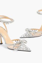 Double Bow Crystal PVC Pumps Double Bow Crystal PVC Pumps