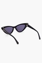 CATEYE BLACK FRAME, BLACK LENS