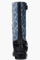 Crosby Empire Diamond Jacquard Denim Moto Boots Crosby Empire Diamond Jacquard Denim Moto Boots