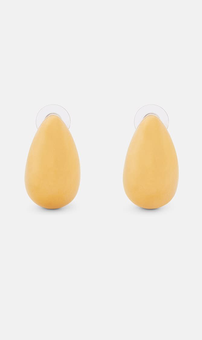1.25 POLISHED GOLD TAPERED HOOP PIERCED EARRING