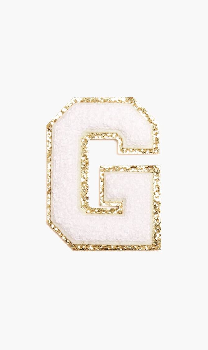 Chenille Sparkle Letter 'G' patch