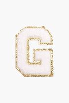 Chenille Sparkle Letter 'G' patch
