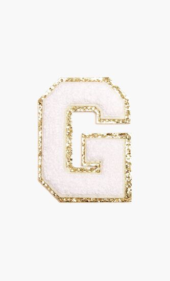 Chenille Sparkle Letter 'G' patch