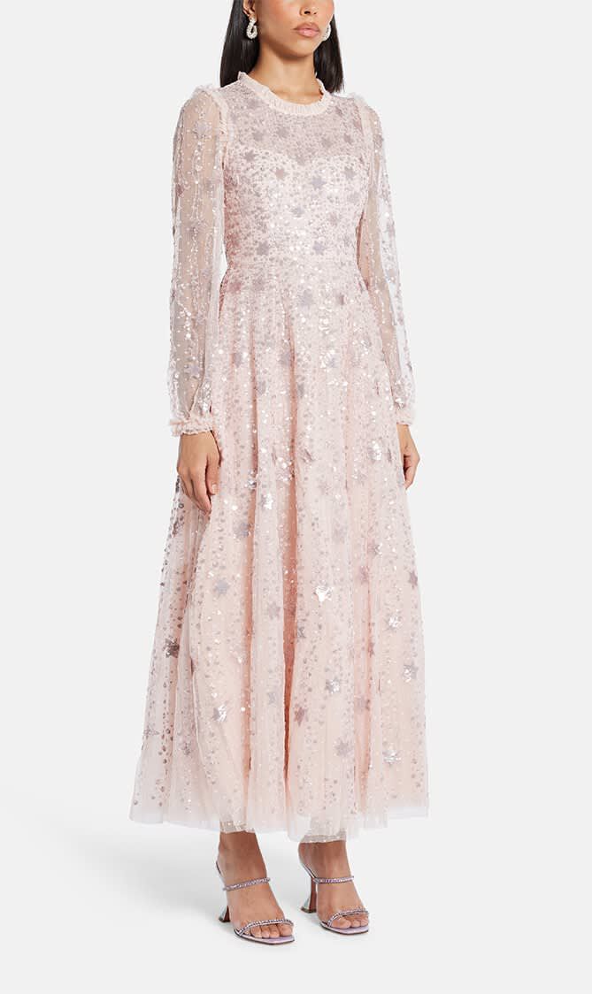 SHOOTING STARS LONG SLEEVE ANKLE GOWN