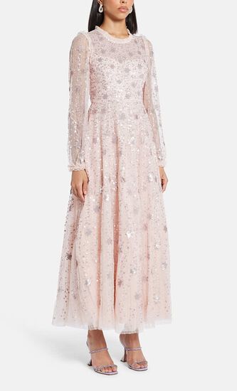 SHOOTING STARS LONG SLEEVE ANKLE GOWN