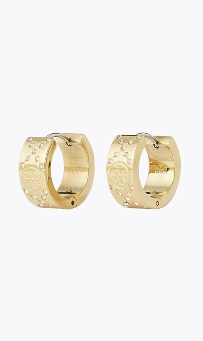 Small Icon Pave Hoop Earring