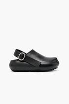 Slingback Flat Leather Clogs